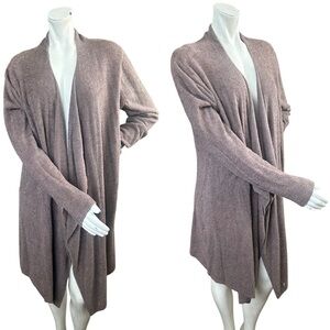 Barefoot Dreams Bamboo Chic Lite 436X Brown Island Wrap Draped Cardigan 1X